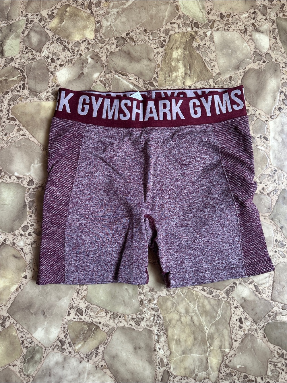 Gymshark Women's Marl Burgundy Seamless Bike Shorts